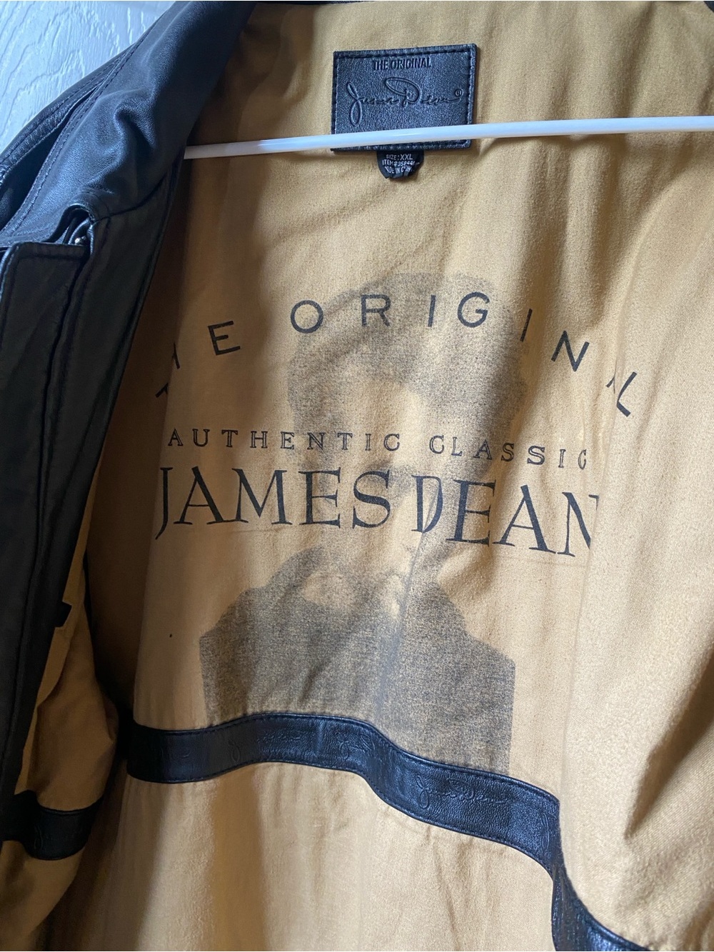 The Original James Dean Leather Jacket Men XXL Black Bomber The Original Classic - Picture 3 of 16